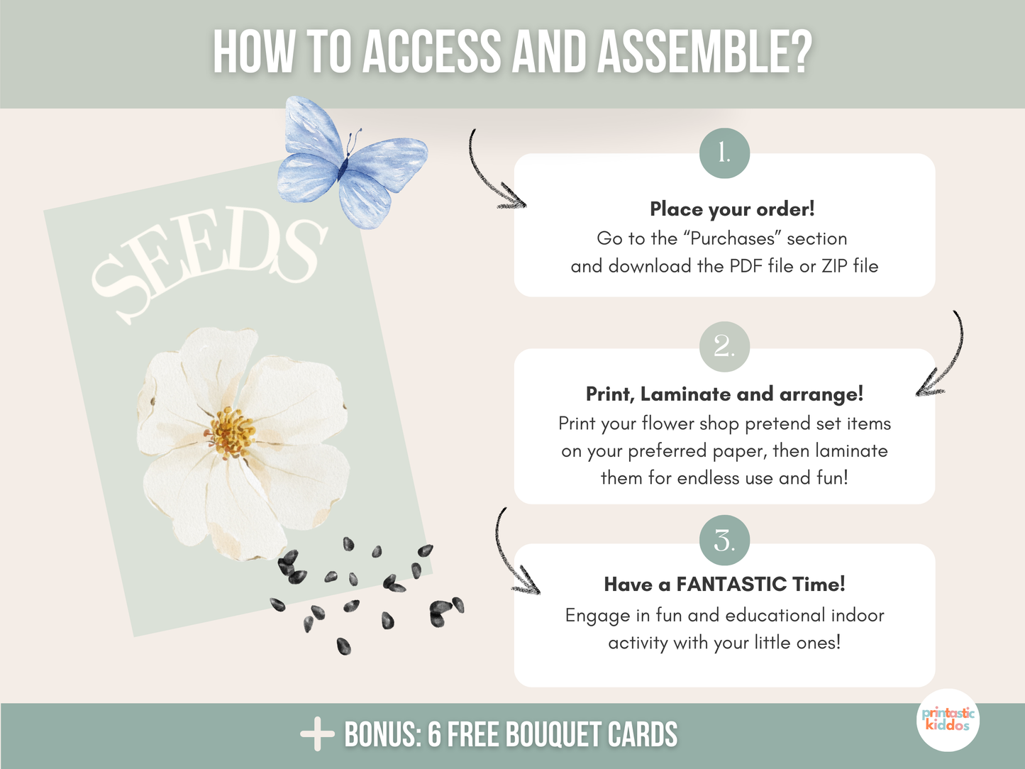 Printable Pretend Play Flower Shop – Dramatic Play for Kids