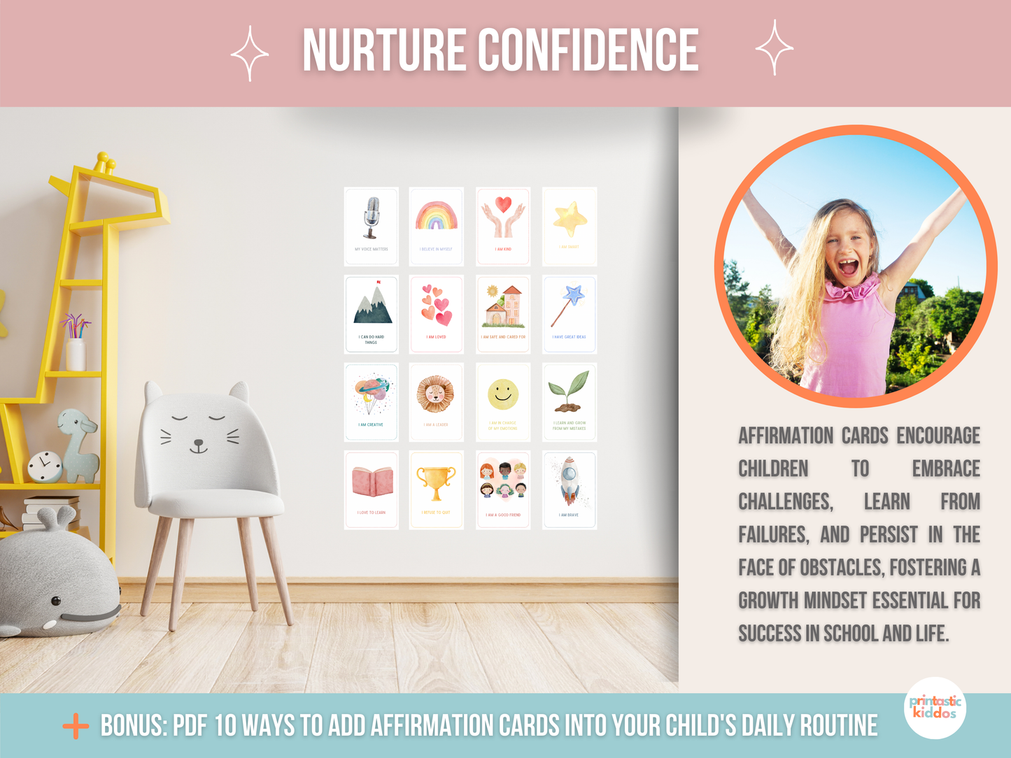 16 Printable Affirmation Cards for Kids