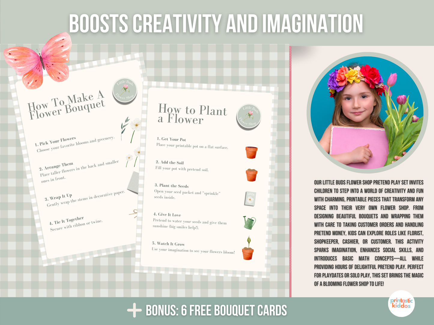 Printable Pretend Play Flower Shop – Dramatic Play for Kids
