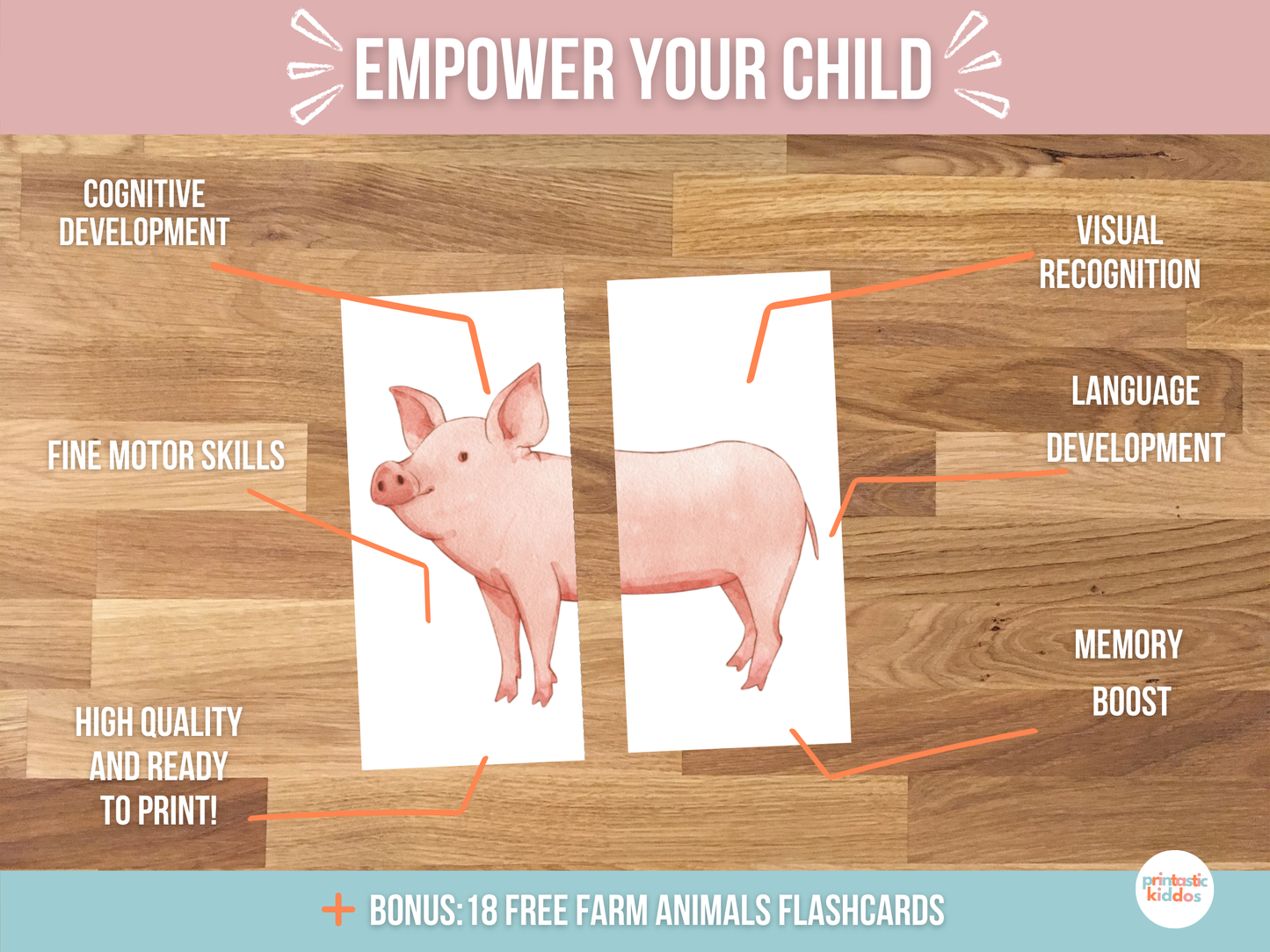 Printable Farm Animals Matching Game for Toddlers and Babies: Learning Fun from the Farm!