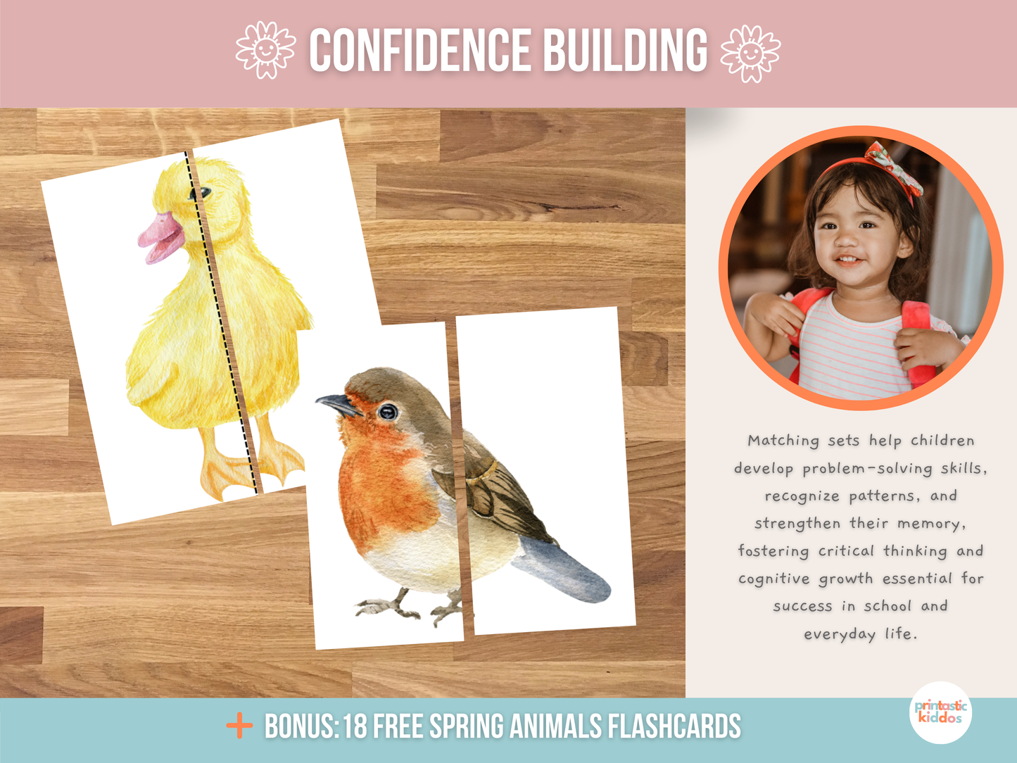 Printable Spring Animals Matching Game For Toddlers And Babies